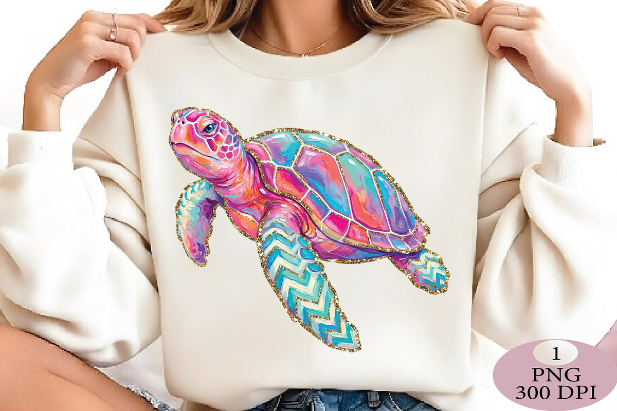 Coquette Summer Sea Turtle Png, an Illustration by Daily.Designs (Photo 2 of 5)