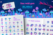 HIPPIE Set of 150+ vectors, a Pattern Graphic by Varvara Gorbash (Thumbnail 7 of 9)