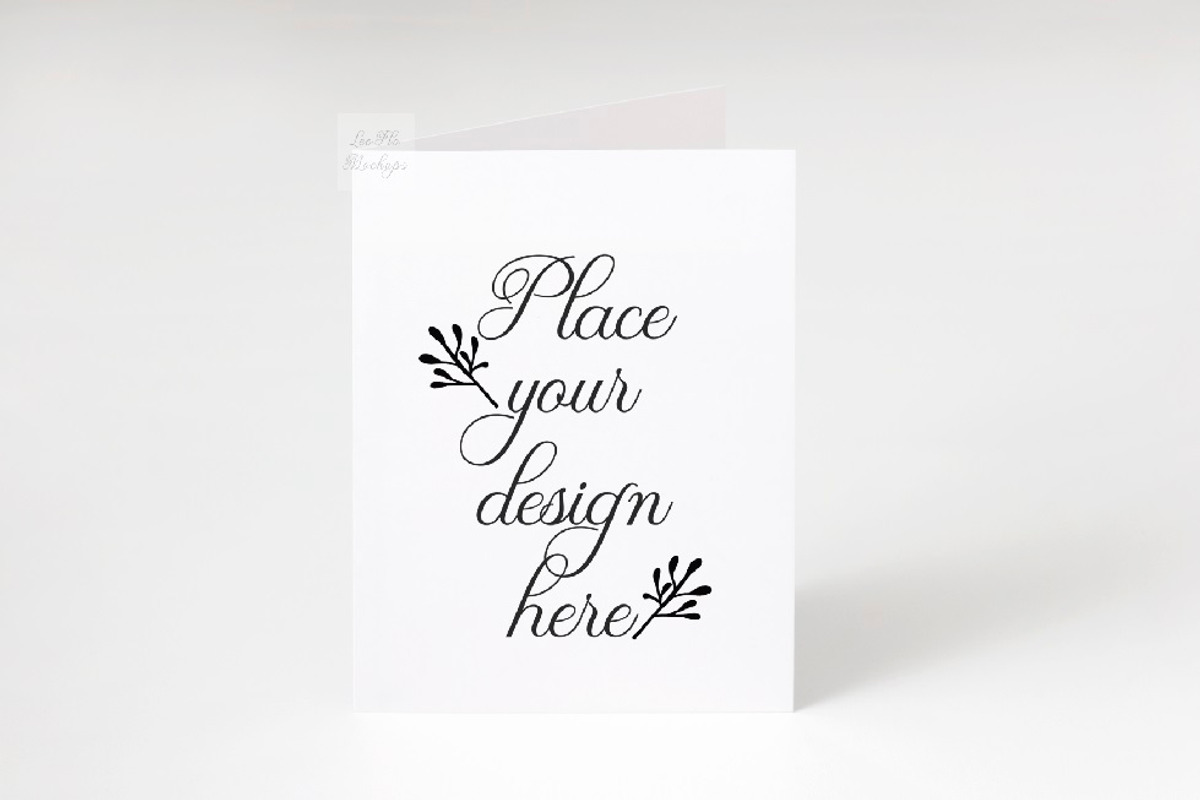 A2 Greeting Card mockup invitation, a Print Template by Leo Flo Mockups (Photo 1 of 4)