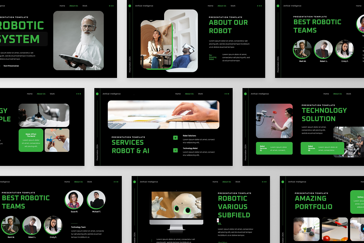 Robotic - AI Robot Google Slide, a Presentation Template by GraphauseProject (Photo 2 of 6)