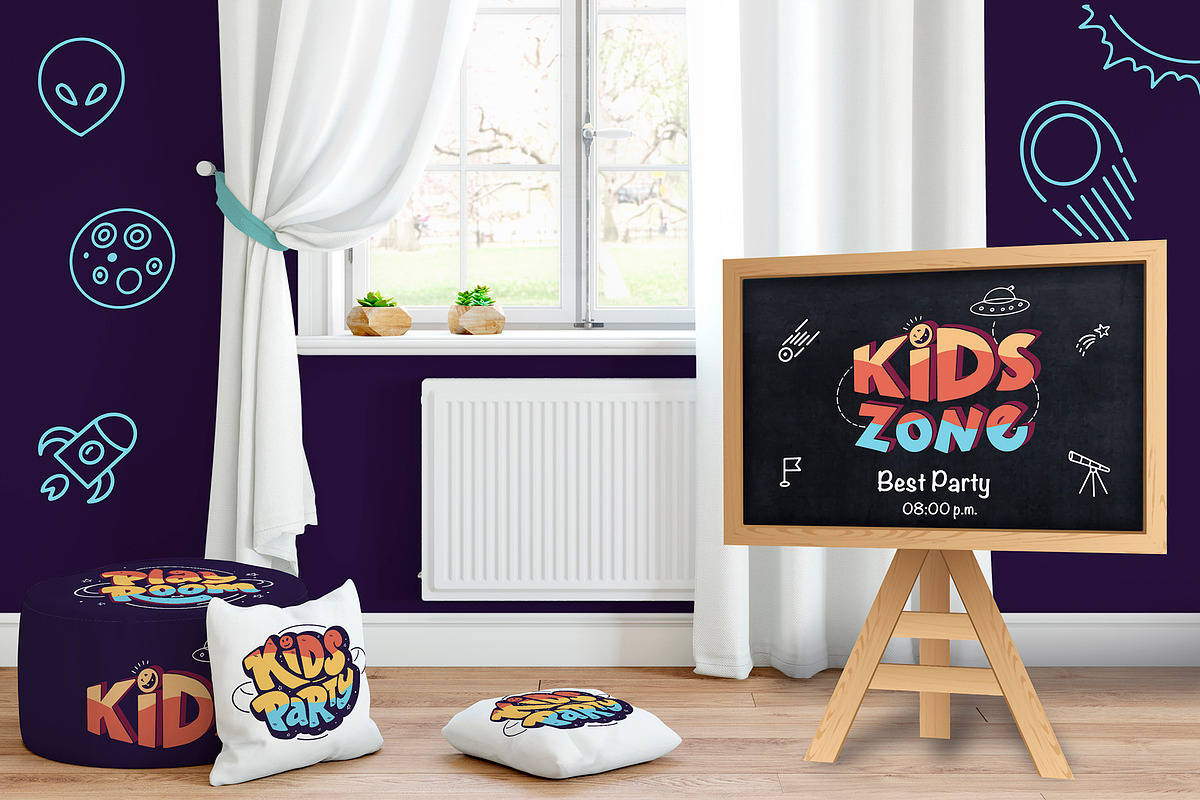Set of phrases for kids zone, a Decorative Illustration by Lettering_Logo (Photo 5 of 5)