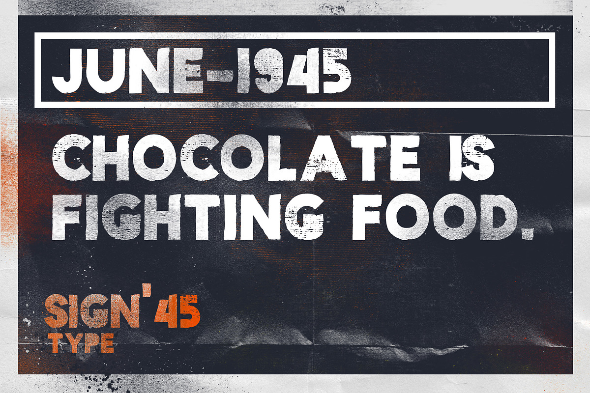 Sign '45 Typeface -50% preview 5