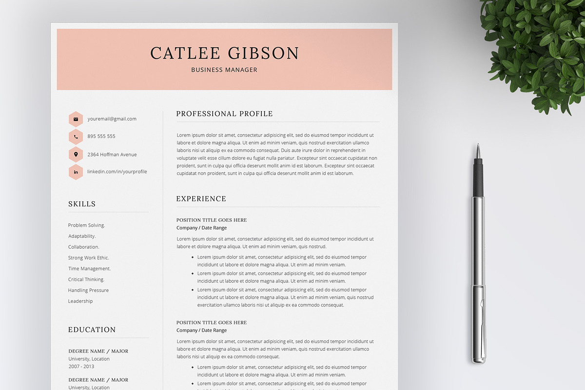 Resume Template | Modern CV Template, a Resume Template by SalientResume (Photo 1 of 5)