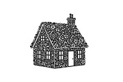 Cute House Silhouette Bundle, an Illustration by Designs_River (Thumbnail 6 of 31)