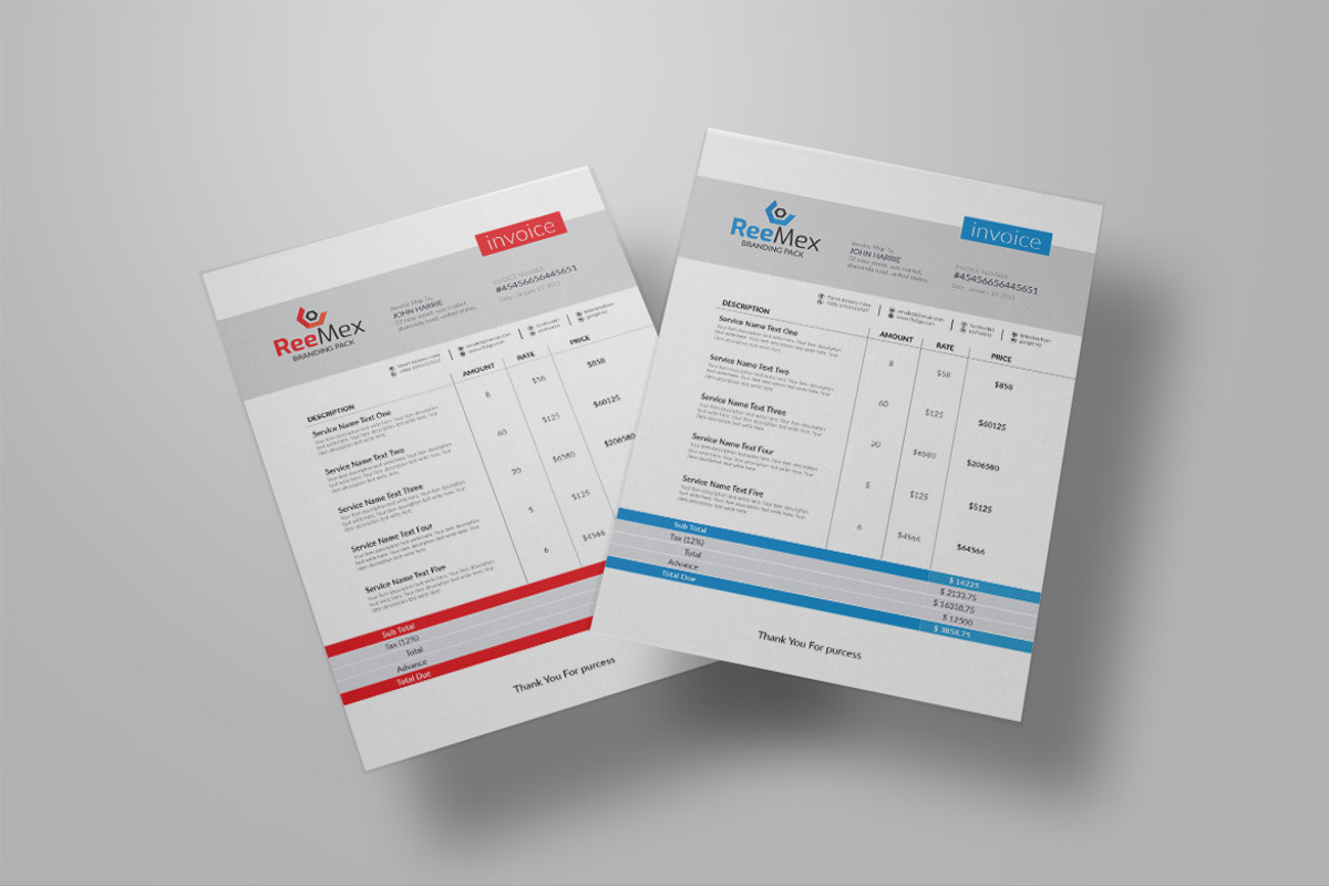 Professional Invoice Template, a Stationery Template by BrandlyTemplate (Photo 4 of 4)