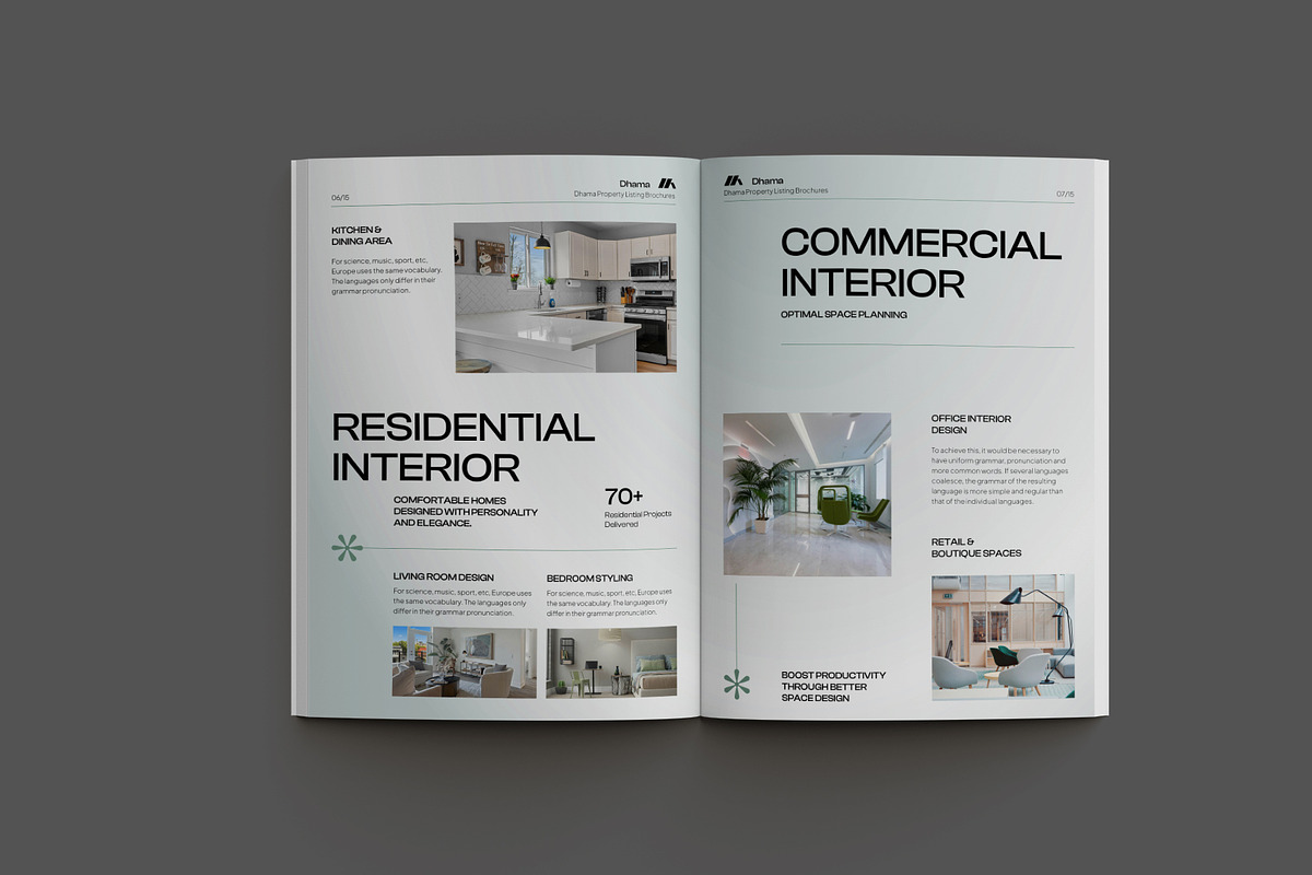 White Interior Designer Brochure, a Brochure Template by Neermana (Photo 6 of 11)