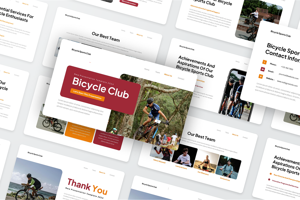 Bicycle Sports Club Keynote, a Templates & Theme by SquidPixey (Photo 6 of 6)