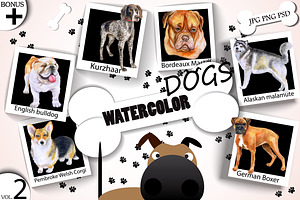 Watercolor Dogs - Collection 2 of 12