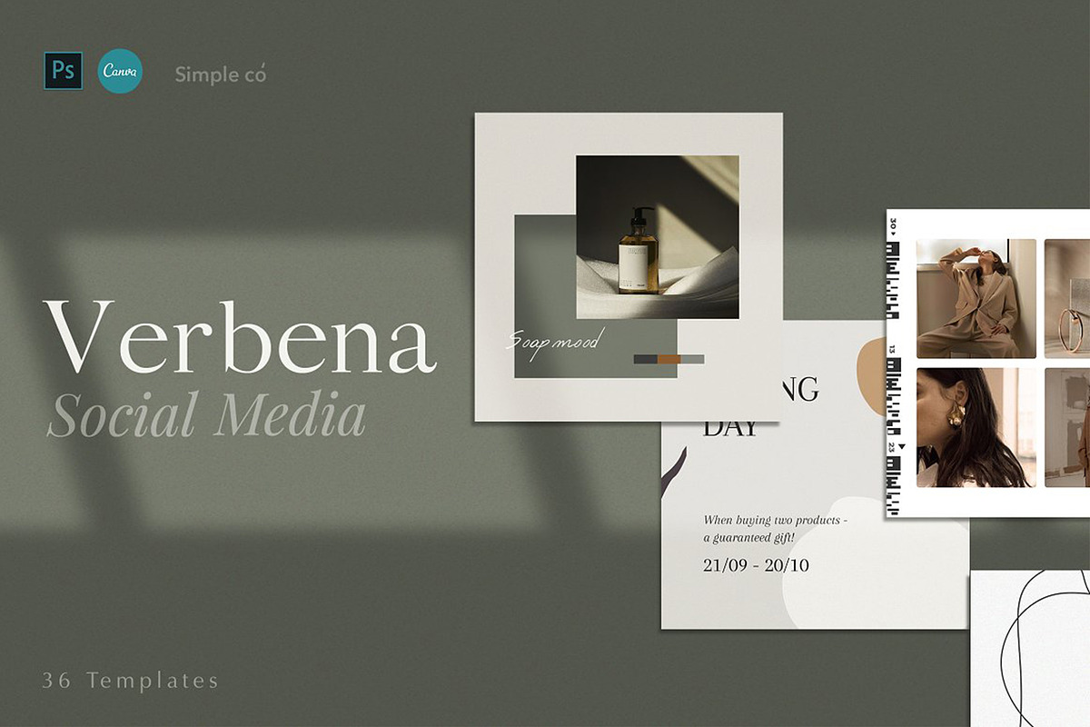 BUNDLE Instagram 1000+, a Social Media Template by Simple có (Photo 19 of 29)