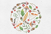 Autumn vibes. Watercolor set, a Decorative Illustration by Maria's little shop (Thumbnail 4 of 10)