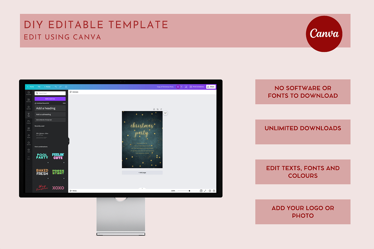 Christmas Party Invitation, an Invitation Template by ForeverPrint (Photo 10 of 10)