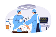 Plastic surgery in beauty clinic set, a Healthcare Illustration by Good Studio (Thumbnail 9 of 12)