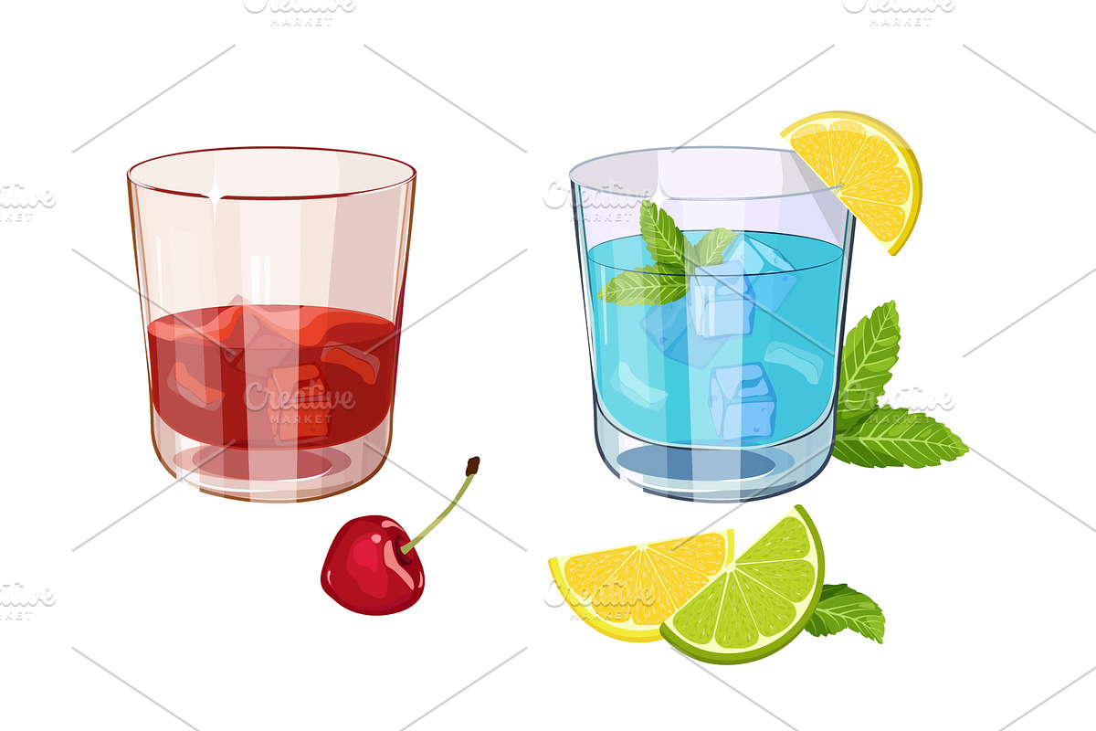 Set of Alcoholic Drinks, a Food Illustration by artdemidova (Photo 3 of 4)