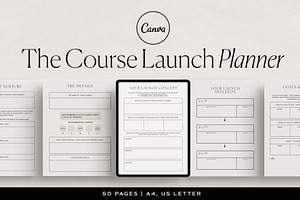 Course Launch Planner Canva Template