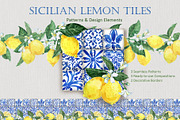Sicilian Lemon & Tiles Pattern Kit, a Pattern Graphic by FineArt (Thumbnail 1 of 4)