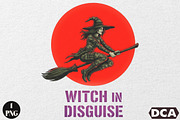 Camo Witch Halloween Sublimation, an Illustration by DreamCafeArt (Thumbnail 1 of 6)