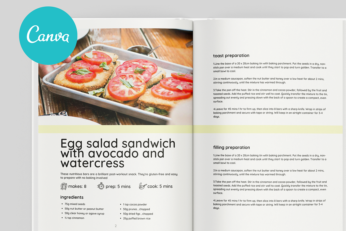 Healthy Meals US Letter Canva Templa, a Magazine Template by DeLaGranSiete (Photo 7 of 9)