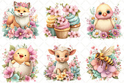 Watercolor Cute Spring Clipart, an Illustration by Black Bird Studio (Thumbnail 3 of 5)