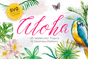 Watercolor Tropics | Script Font, a Script Font by Anna Zakharchenko (Thumbnail 1 of 17)