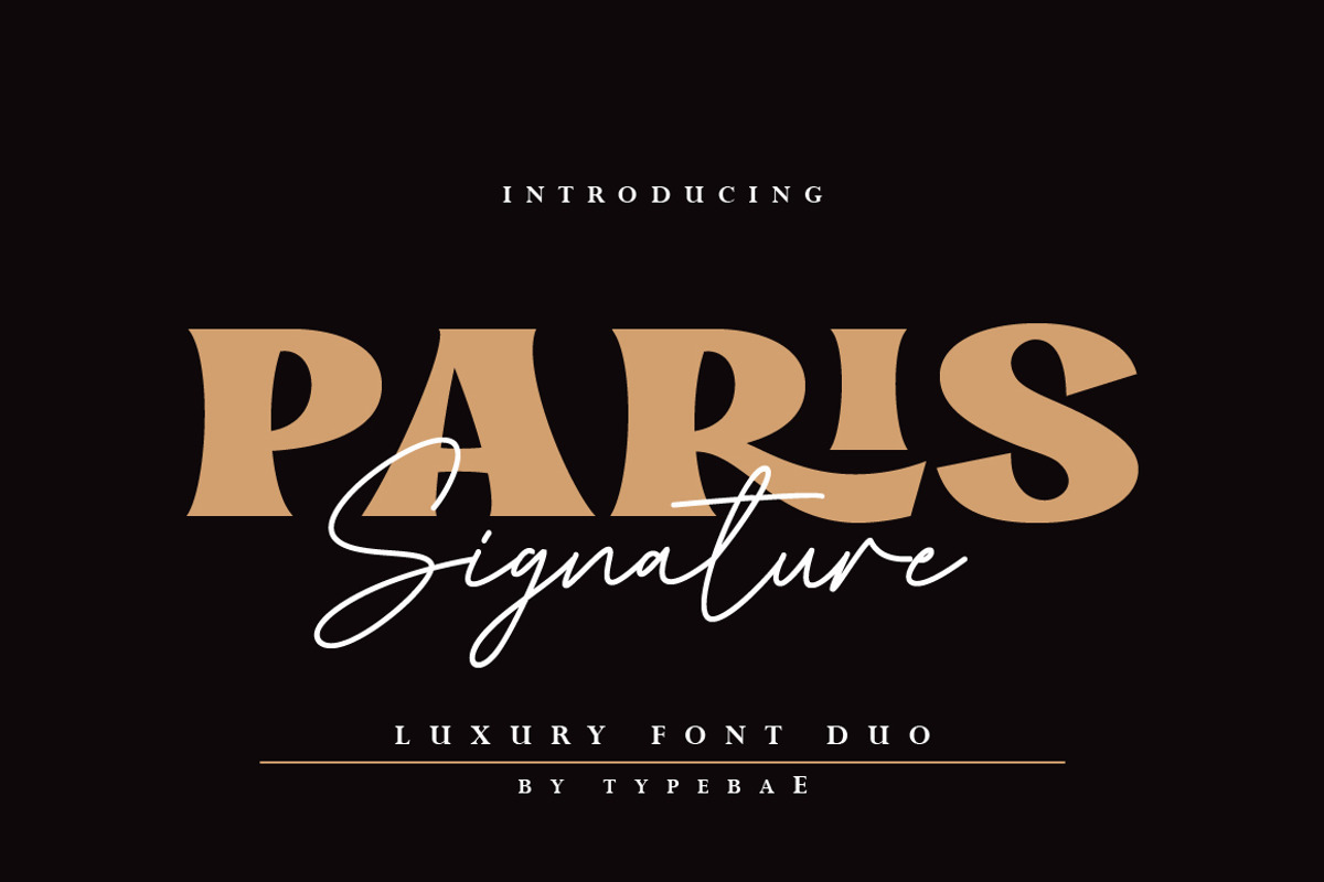 Paris Signature - Luxury Font Duo, a Serif Font by Typebae (Photo 1 of 11)