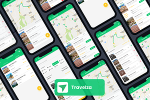 Travel Organizer App UI Kit Travelza