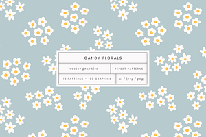 Candy Floral Graphics & Patterns