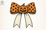 Halloween Bow PNG Pumpkin Ghost, an Illustration by Libby Wishes (Thumbnail 1 of 6)