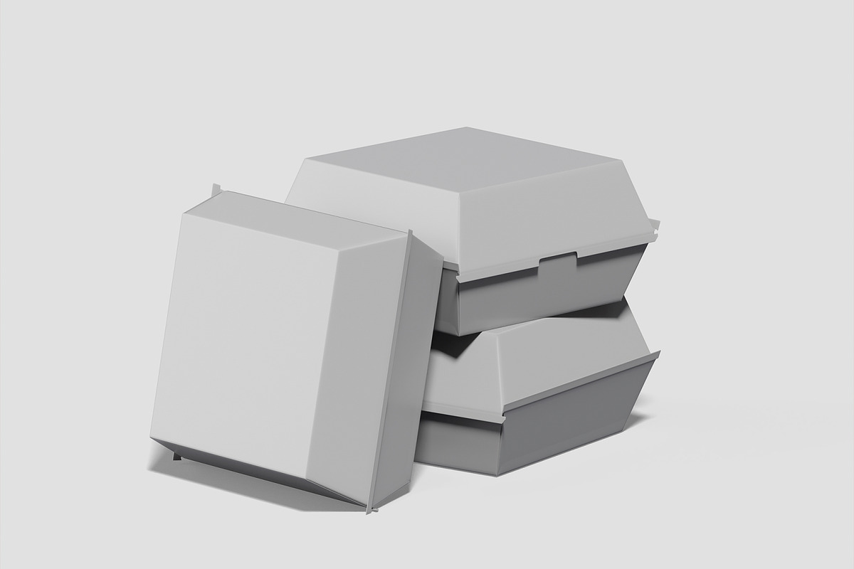Burger Box Packaging Mockup, a Packaging Mockup by Permadi Creative (Photo 3 of 5)