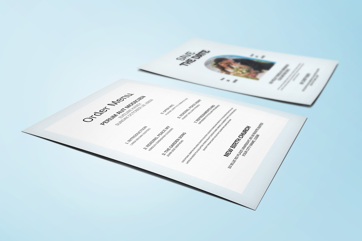 Funeral Program Funeral Card, an Invitation Template by Creatiya Type (Photo 2 of 6)