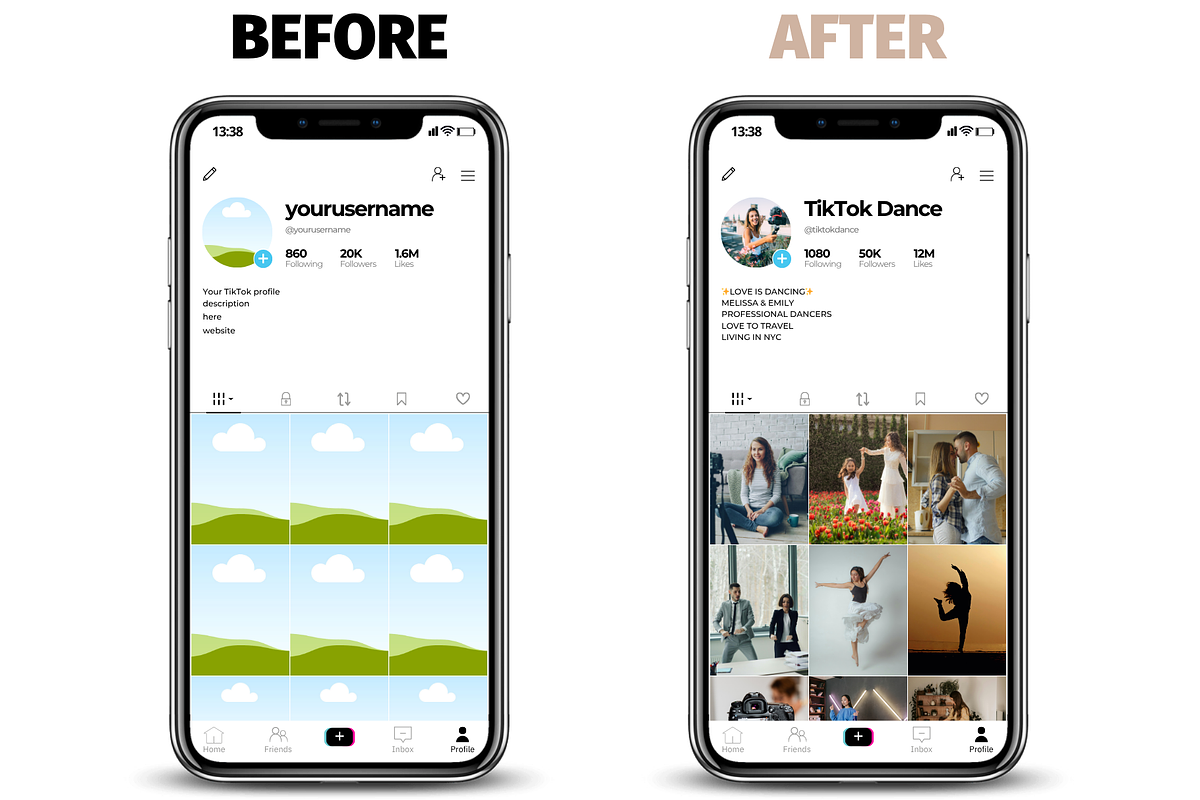 TikTok Mockup Canva Template, a Social Media Template by GraphiCarola (Photo 3 of 6)