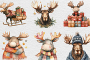Cute Christmas Moose Sublimation, an Illustration by Black Bird Studio (Thumbnail 6 of 6)