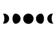 Moon Phases Silhouette Clipart, a Graphic by hafijul (Thumbnail 11 of 13)