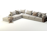 Flexform Groundpiece Sectional Sofa, a Furniture 3D Model by NOMODOL (Thumbnail 2 of 9)