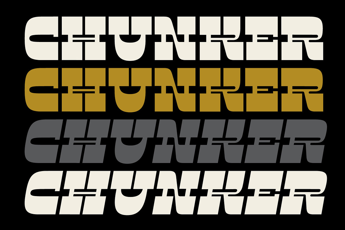 Chunker Display, a Slab Serif Font by Quiver Supply Co. (Photo 1 of 8)