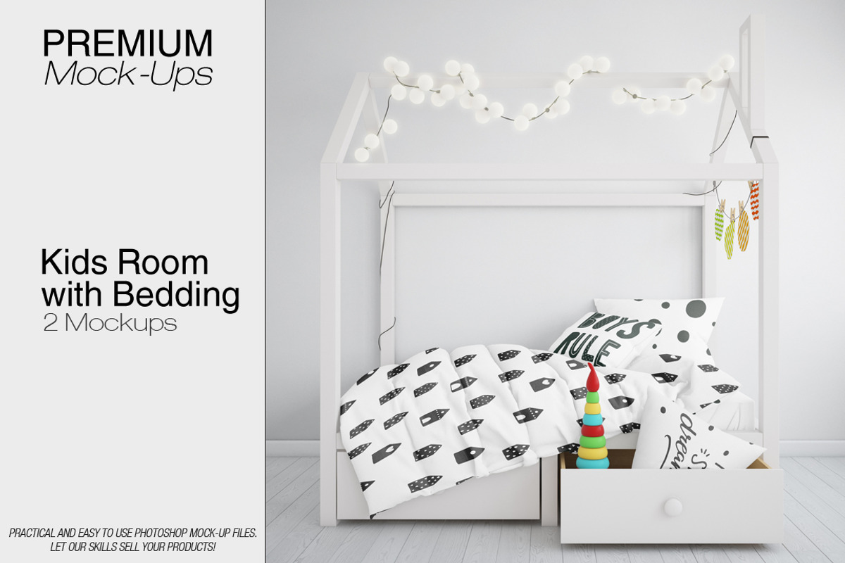 Kids Room and Bedding Mockups, a Product Mockup by mock-ups (Photo 1 of 16)