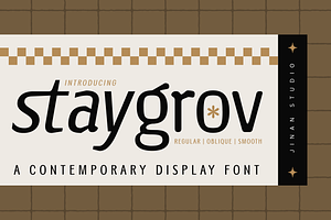 Staygrov Display Font