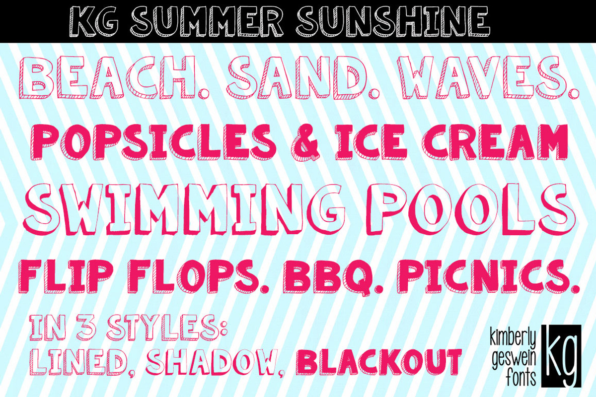 KG Summer Sunshine Font Trio