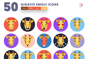 50 Giraffe Emoji Icons, an Emoji Icon by Dighital (Thumbnail 3 of 10)