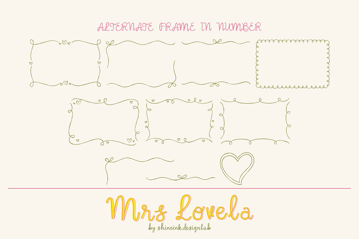 Mrs Lovela – Handwritten Font Duo, a Handwritten Font by shineink.designlab (Photo 10 of 10)