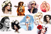 Fashion Girl Bundle, a Person Illustration by MajorArtTm (Thumbnail 1 of 9)