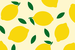 Fresh Lemons Seamless Pattern