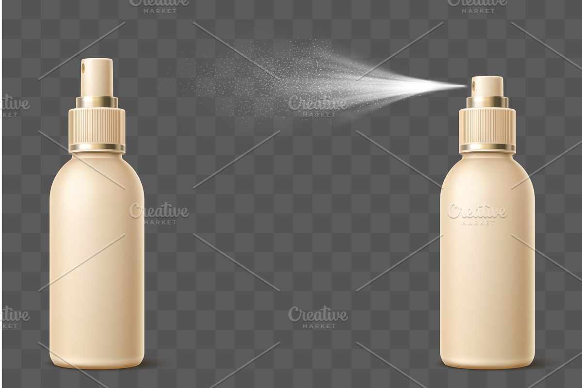 Realistic deodorant bottle sprays, an Object Illustration by Vectorbuum