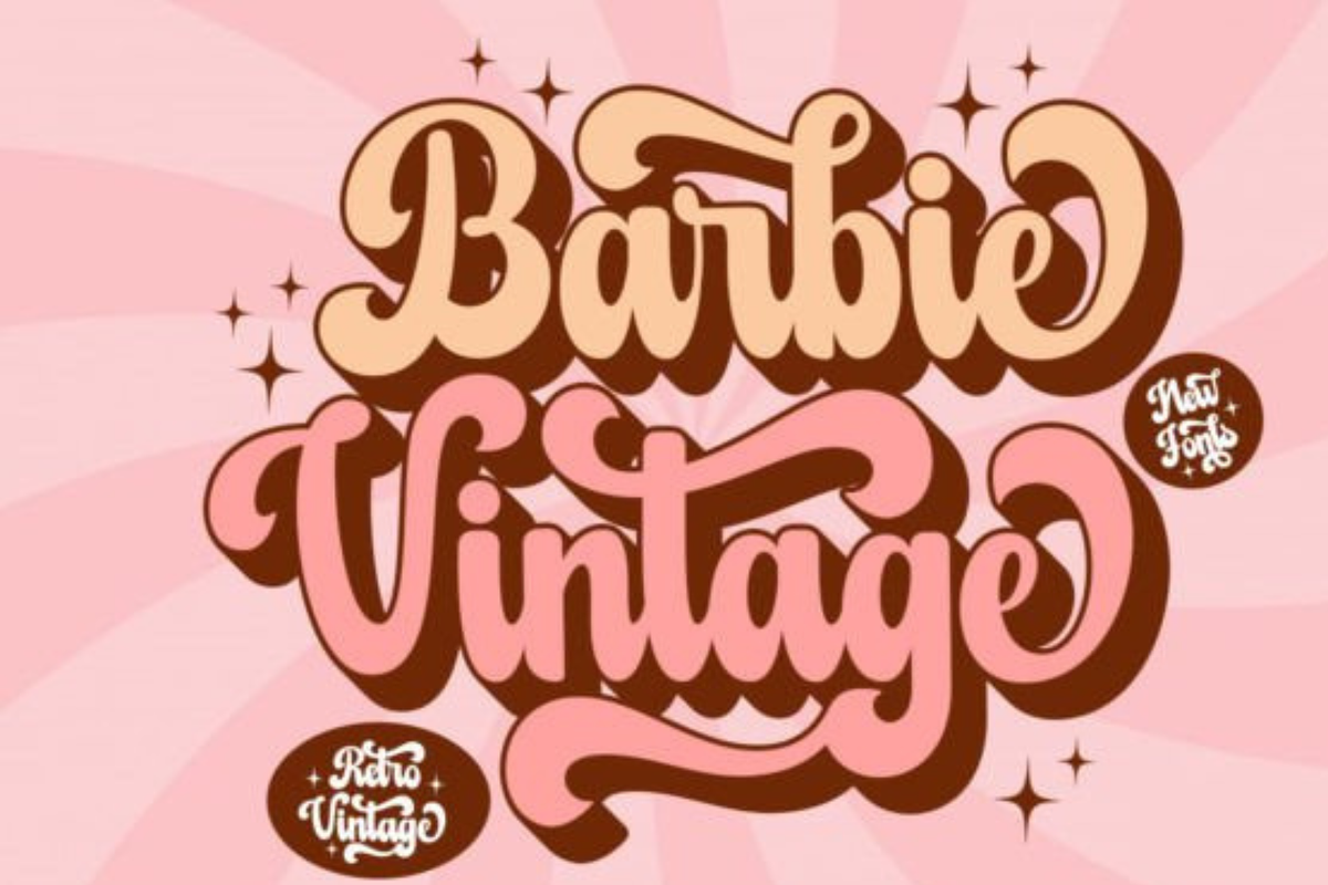 Barbie Vintage Font 2025, a Symbol Font by shopcosm (Photo 3 of 3)
