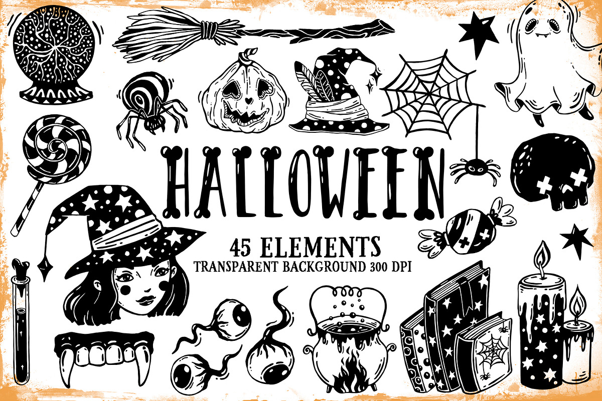 Halloween Clipart, an Illustration by heyXeni (Photo 1 of 2)