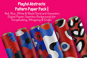 Red,White and Blue Playful Abstracts, a Pattern Graphic by Pattern Whimsy (Thumbnail 1 of 7)