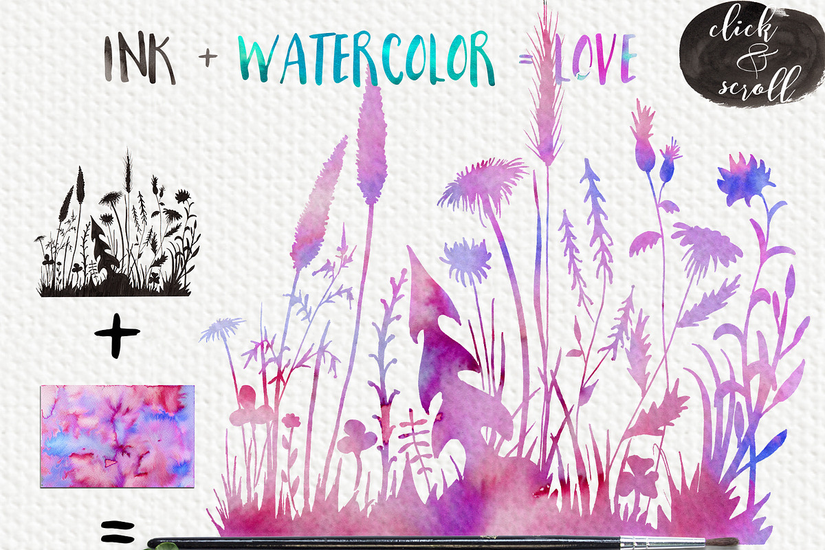 Hand-Inked Floral Pack: 118 elements, a Texture Illustration by Jeanina Vlad (Photo 4 of 9)