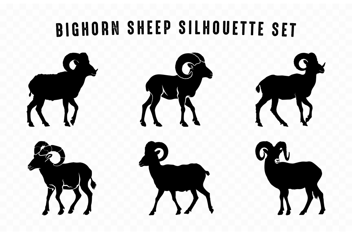 Bighorn Sheep Silhouette Black SVG, an Animal Illustration by Gfx Expert Team (Photo 2 of 3)