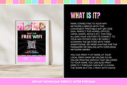 Pastel Neon WiFi QR Code Sign, a Poster Template by SunshineStudioBoutique (Thumbnail 2 of 11)