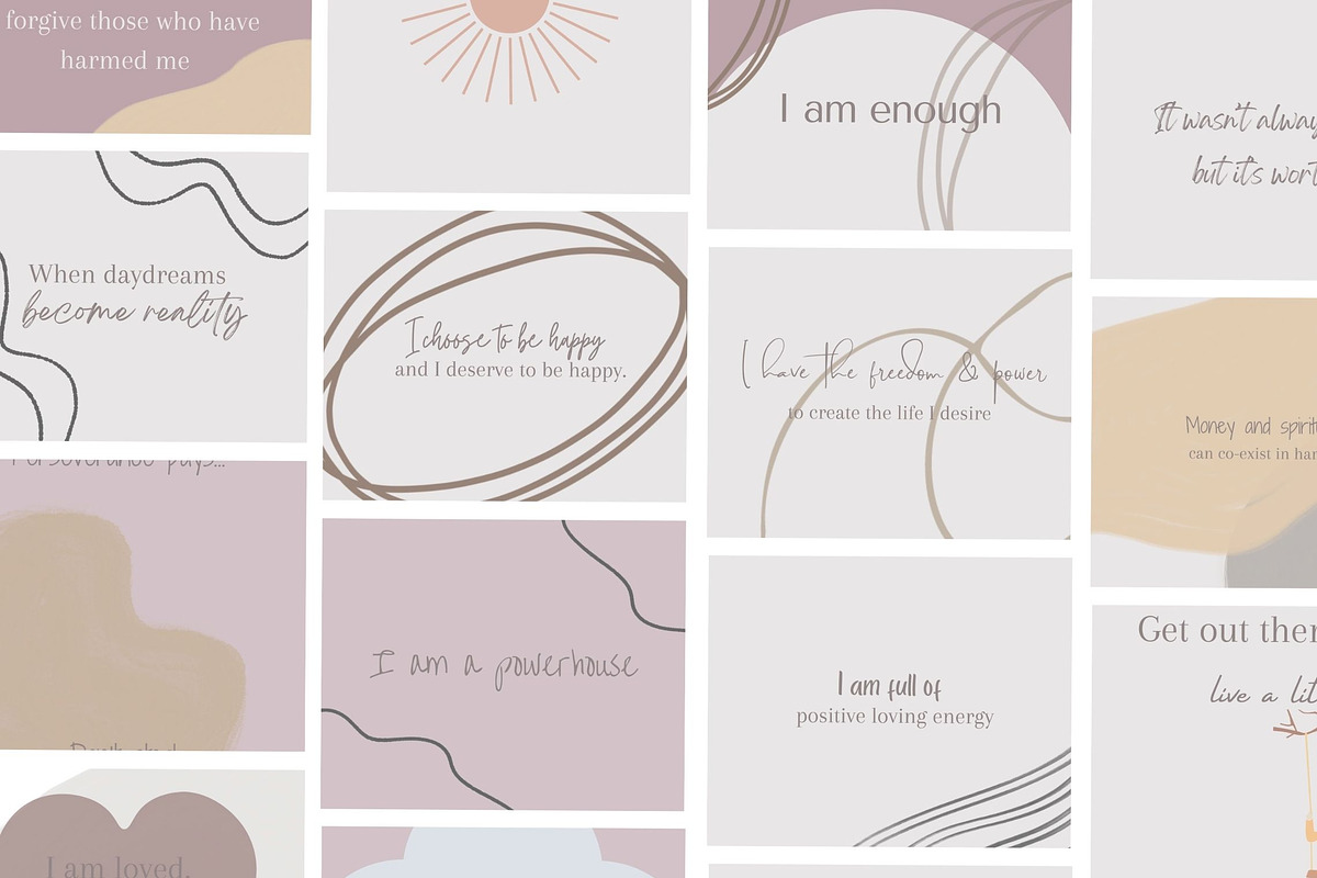 50 Boho Instagram Post Templates, a Design Template by Iampaulrose (Photo 5 of 8)