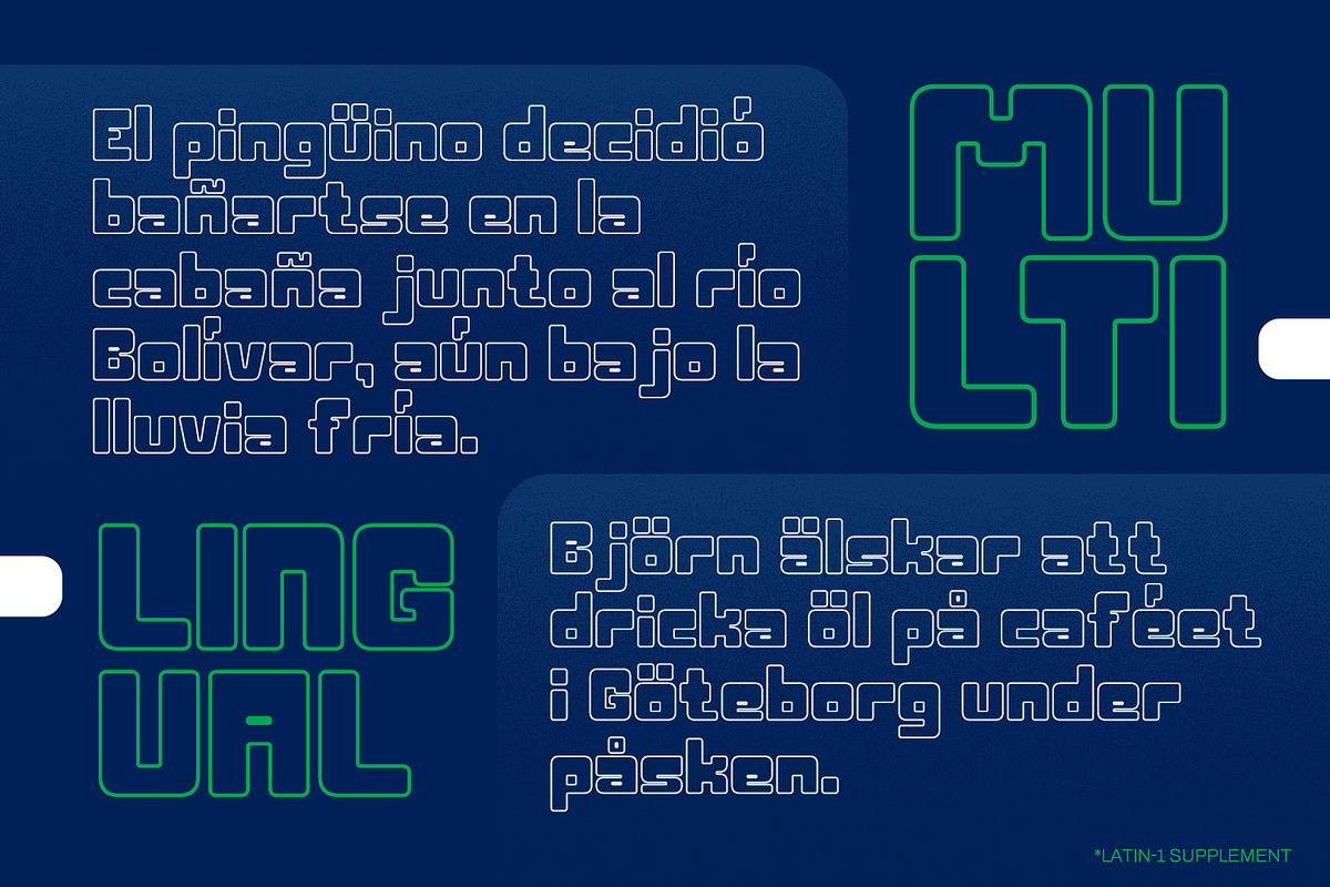 Recubs Outline - Decorative Sans, a Sans Serif Font by CuratedType Studio (Photo 6 of 10)